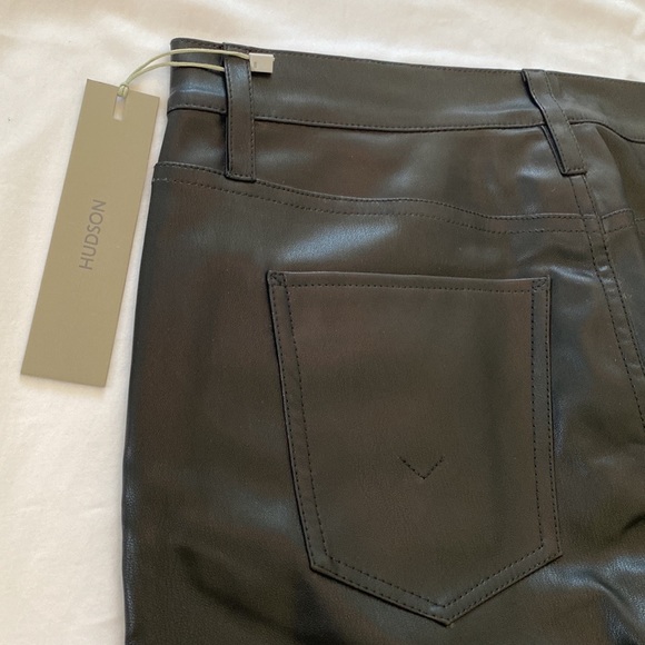 HUDSON JEANS Faux Leather Jeans in Black Beauty - Picture 12 of 16